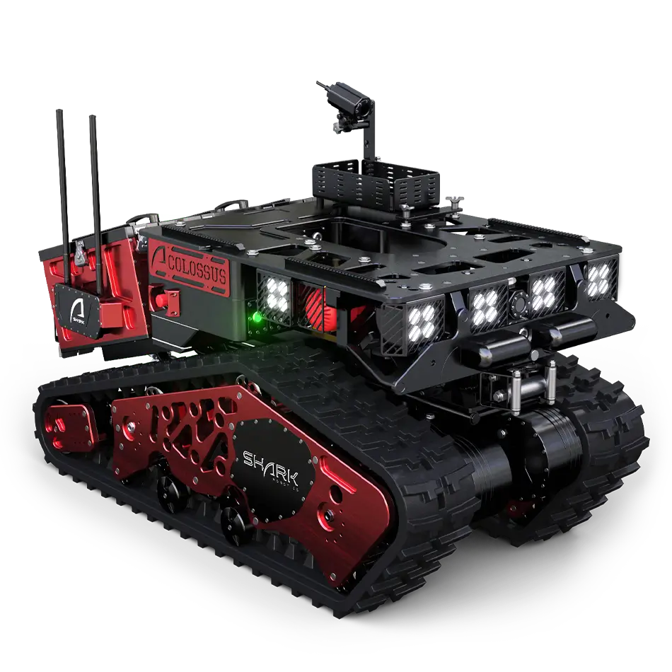 Colossus robot with sensor tray and onboard camera