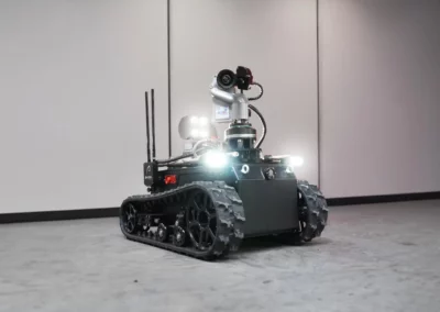 Rhyno Protect robot side view with mounted turret camera