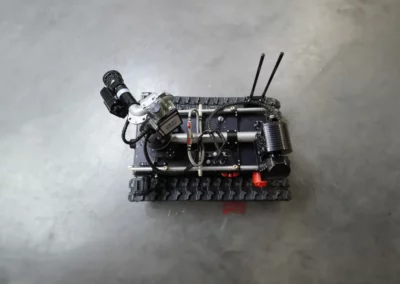 Rhyno Protect robot top view with camera and sensors