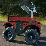 Barakuda mule robot equipped with SH-30 robotic arm for lifting and mission support