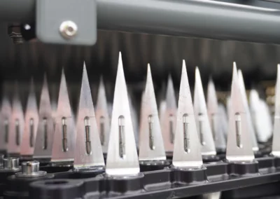 Close-up of Shark Spike high-strength spikes used for vehicle stopping