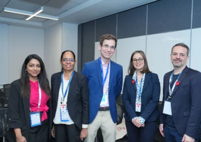 Group pitcure of French Tech with Bruno Cruchant at AI Summit in India